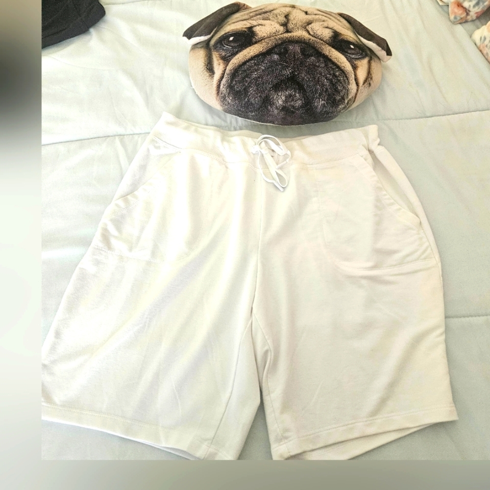 Athletic Works White Shorts LG 12/14 In Good Shape - Picture 5 of 11